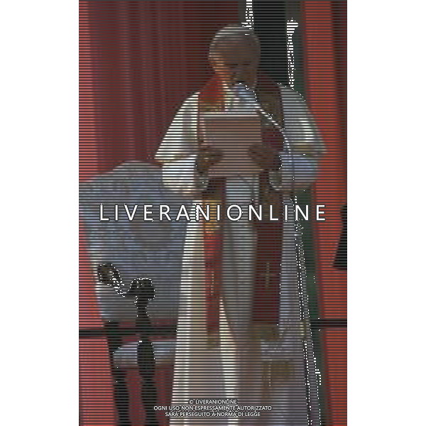 DIAP-RETROSPETTIVA PAPA GIOVANNI II -KAROL JOZEF WOJTYLA  NELLA FOTO PAPA GIOVANNI II -KAROL JOZEF WOJTYLA NELL\'ANNO 1991 A MANTOVA AG ALDO LIVERANI SAS 