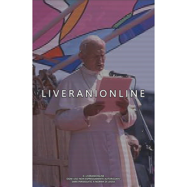 DIAP-RETROSPETTIVA PAPA GIOVANNI II -KAROL JOZEF WOJTYLA  NELLA FOTO PAPA GIOVANNI II -KAROL JOZEF WOJTYLA NELL\'ANNO 1991 A MANTOVA AG ALDO LIVERANI SAS 