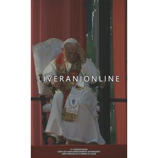 DIAP-RETROSPETTIVA PAPA GIOVANNI II -KAROL JOZEF WOJTYLA  NELLA FOTO PAPA GIOVANNI II -KAROL JOZEF WOJTYLA NELL\'ANNO 1991 A MANTOVA AG ALDO LIVERANI SAS 