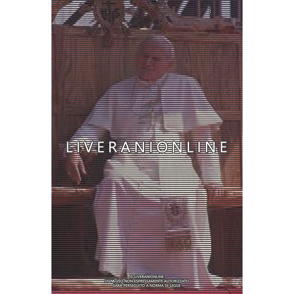 DIAP-RETROSPETTIVA PAPA GIOVANNI II -KAROL JOZEF WOJTYLA  NELLA FOTO PAPA GIOVANNI II -KAROL JOZEF WOJTYLA NELL\'ANNO 1991 A MANTOVA AG ALDO LIVERANI SAS 