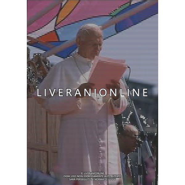 DIAP-RETROSPETTIVA PAPA GIOVANNI II -KAROL JOZEF WOJTYLA  NELLA FOTO PAPA GIOVANNI II -KAROL JOZEF WOJTYLA NELL\'ANNO 1991 A MANTOVA AG ALDO LIVERANI SAS 