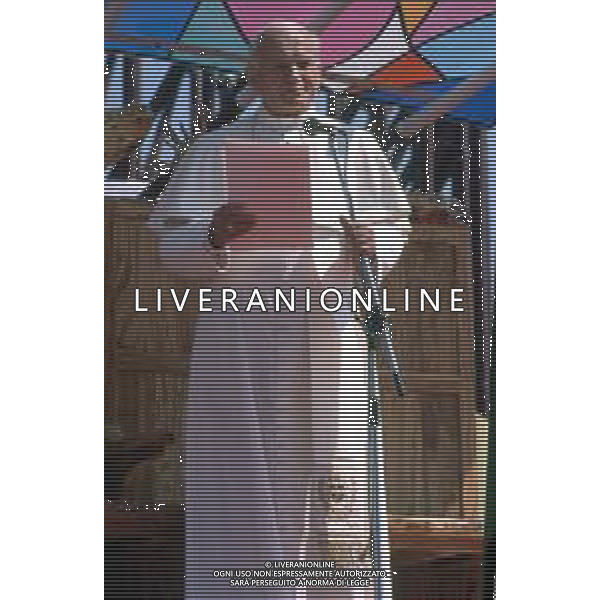 DIAP-RETROSPETTIVA PAPA GIOVANNI II -KAROL JOZEF WOJTYLA  NELLA FOTO PAPA GIOVANNI II -KAROL JOZEF WOJTYLA NELL\'ANNO 1991 A MANTOVA AG ALDO LIVERANI SAS 
