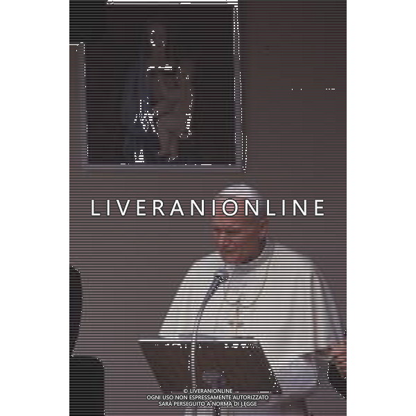 DIAP-RETROSPETTIVA PAPA GIOVANNI II -KAROL JOZEF WOJTYLA  NELLA FOTO PAPA GIOVANNI II -KAROL JOZEF WOJTYLA NELL\'ANNO 1992 A LORENZAGO DI CADORE AG ALDO LIVERANI SAS  