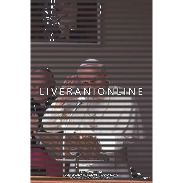 DIAP-RETROSPETTIVA PAPA GIOVANNI II -KAROL JOZEF WOJTYLA  NELLA FOTO PAPA GIOVANNI II -KAROL JOZEF WOJTYLA NELL\'ANNO 1992 A LORENZAGO DI CADORE AG ALDO LIVERANI SAS  