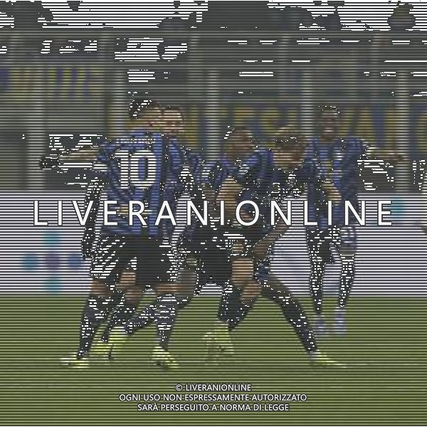 ESULTANZA DOPOGOL NICOLO\' BARELLA CON MARCUS THURAM E LAUTARO MARTINEZ E HAKAN CALHANOGLU - INTER - PARMA CAMPIONATO CALCIO SERIE A 06.12.2024 ©PAOLO GIAMPIETRI - AGENZIA ALDO LIVERANI SAS
