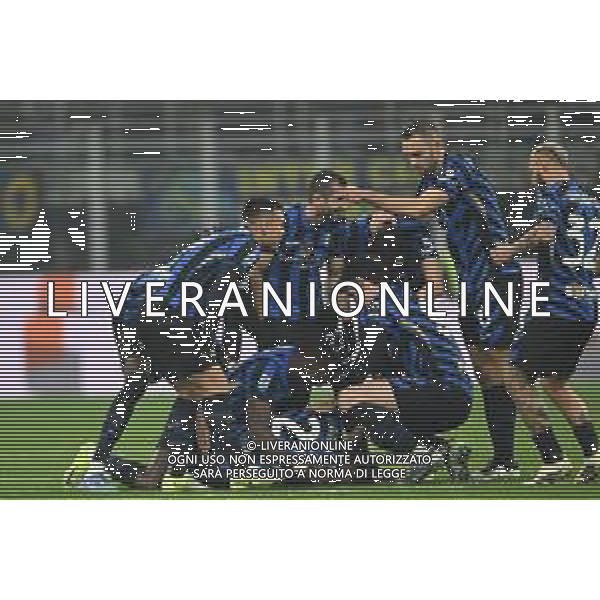 Inter FC vs Parma Calcio 1913 nella foto Nicolo’ Barella (Inter) esulta dopo il gol del 2 a 0 Milano 06-12-2024 Stadio Giuseppe Meazza - San Siro Campionato Serie A TIM - 15ma giornata foto Tiziano Ballabio/Agenzia Aldo Liverani sas- AGENZIA ALDO LIVERANI SAS