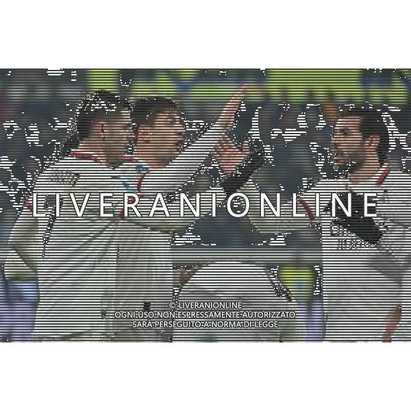 Atalanta vs Milan nella foto esultanza Milan dopo il gol dell\'1 a 1 Bergamo 06-12-2024 Gewiss Stadium Campionato Serie A Enilive - 15a giornata foto Roberto Garavaglia/Agenzia Aldo Liverani sas- AGENZIA ALDO LIVERANI SAS