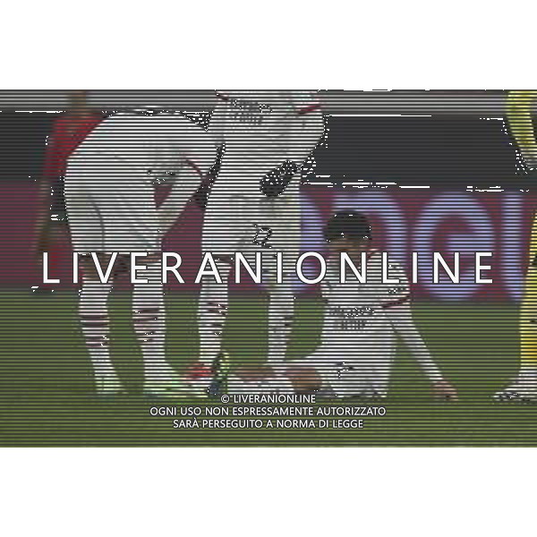 Christian Pulisic of AC Milan. have en incident during Atalanta BC vs AC Milan, 15° Serie A Enilive 2024-25 game at Gewiss stadium in Bergamo (BG), Italy, on Dicember 06, 2024. (Photo by Davide Casentini)- AGENZIA ALDO LIVERANI SAS