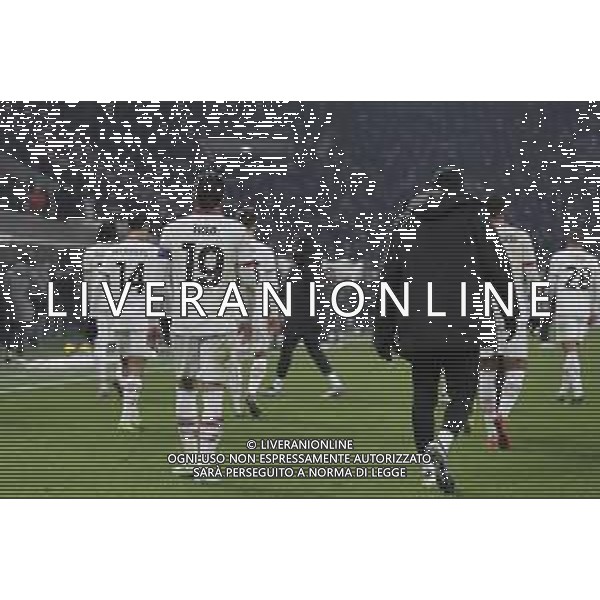 Theo Hernandez of AC Milan. and Milan players expresses disappointment at the end of Atalanta BC vs AC Milan, 15° Serie A Enilive 2024-25 game at Gewiss stadium in Bergamo (BG), Italy, on Dicember 06, 2024. (Photo by Davide Casentini)- AGENZIA ALDO LIVERANI SAS