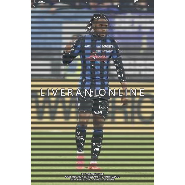 Ademola Lookman of Atalanta BC celebrates after scoring during Atalanta BC vs AC Milan, 15° Serie A Enilive 2024-25 game at Gewiss stadium in Bergamo (BG), Italy, on Dicember 06, 2024. (Photo by Davide Casentini)- AGENZIA ALDO LIVERANI SAS