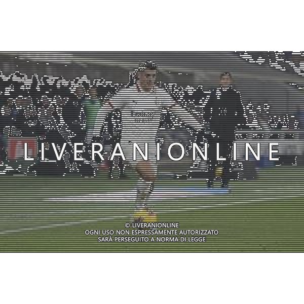 Alvaro Morata of AC Milan play the ball during Atalanta BC vs AC Milan, 15° Serie A Enilive 2024-25 game at Gewiss stadium in Bergamo (BG), Italy, on Dicember 06, 2024. (Photo by Davide Casentini)- AGENZIA ALDO LIVERANI SAS