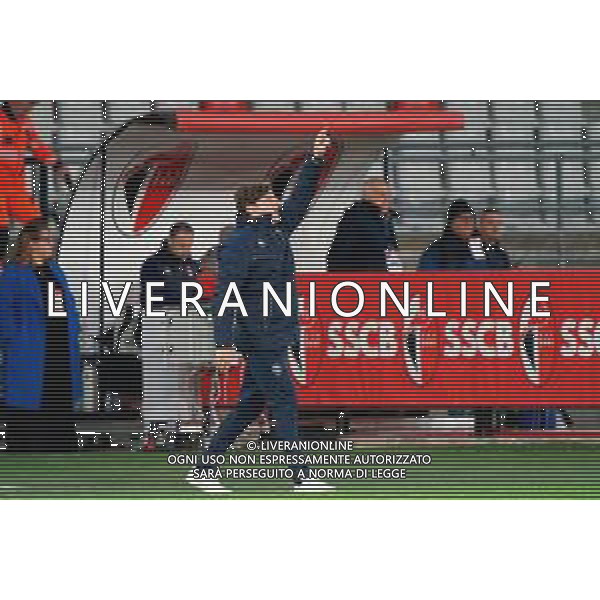 December 07, 2024 Bari, Italy - SSC Bari vs Cesena FC - Italian soccer serie B 2024/25 - San Nicola Stadium. In the pic: coach Michele Mignani of Cesena FC- ©Emmanuele Mastrodonato - AGENZIA ALDO LIVERANI SAS