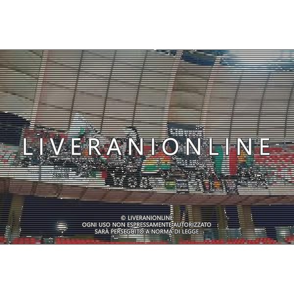 December 07, 2024 Bari, Italy - SSC Bari vs Cesena FC - Italian soccer serie B 2024/25 - San Nicola Stadium. In the pic: Supporters of Cesena FC- TIFOSI ©Emmanuele Mastrodonato - AGENZIA ALDO LIVERANI SAS