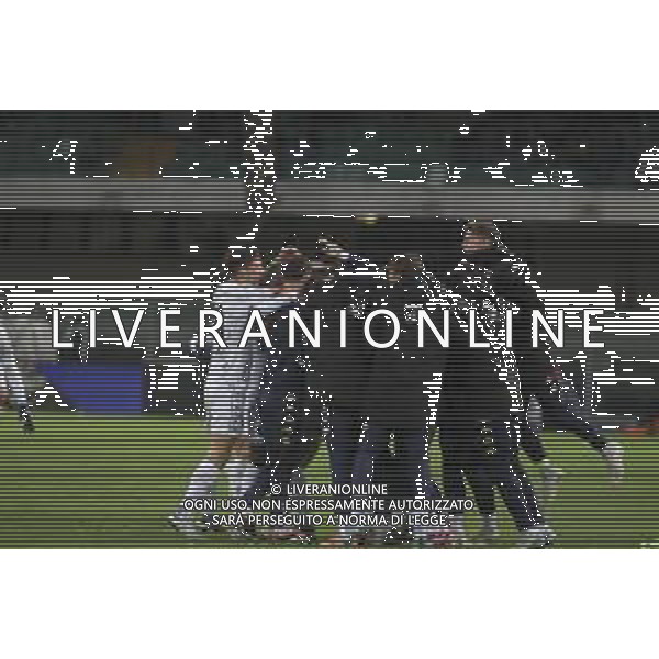 Liberato Cacace of Empoli FC celebrates after scoring during Hellas Verona FC vs Empoli FC, 15° Serie A Enilive 2024-25 game at Marcantonio Bentegodi stadium in Verona (VR), Italy, on Dicember 08, 2024. (Photo by Davide Casentini) - AGENZIA ALDO LIVERANI SAS