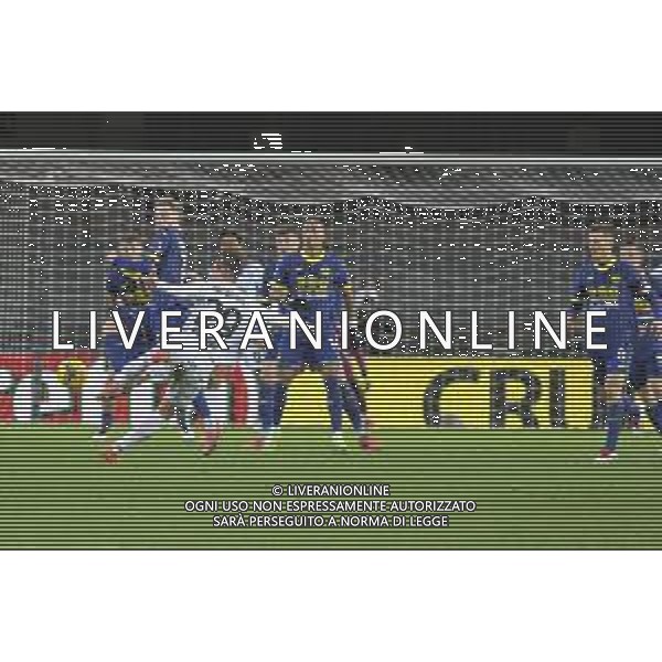 Lorenzo Colombo of Empoli FC scores a goal during Hellas Verona FC vs Empoli FC, 15° Serie A Enilive 2024-25 game at Marcantonio Bentegodi stadium in Verona (VR), Italy, on Dicember 08, 2024. (Photo by Davide Casentini) - AGENZIA ALDO LIVERANI SAS