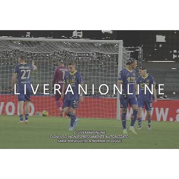 Lorenzo Colombo of Empoli FC celebrates after scoring during Hellas Verona FC vs Empoli FC, 15° Serie A Enilive 2024-25 game at Marcantonio Bentegodi stadium in Verona (VR), Italy, on Dicember 08, 2024. (Photo by Davide Casentini) - AGENZIA ALDO LIVERANI SAS