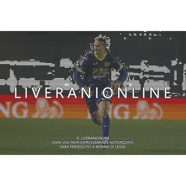 Daniele Ghilardi of Hellas Verona FC run during Hellas Verona FC vs Empoli FC, 15° Serie A Enilive 2024-25 game at Marcantonio Bentegodi stadium in Verona (VR), Italy, on Dicember 08, 2024. (Photo by Davide Casentini)- AGENZIA ALDO LIVERANI SAS