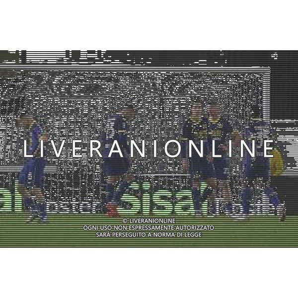 Hellas Verona players expresses disappointment at the end of Hellas Verona FC vs Empoli FC, 15° Serie A Enilive 2024-25 game at Marcantonio Bentegodi stadium in Verona (VR), Italy, on Dicember 08, 2024. (Photo by Davide Casentini)- AGENZIA ALDO LIVERANI SAS