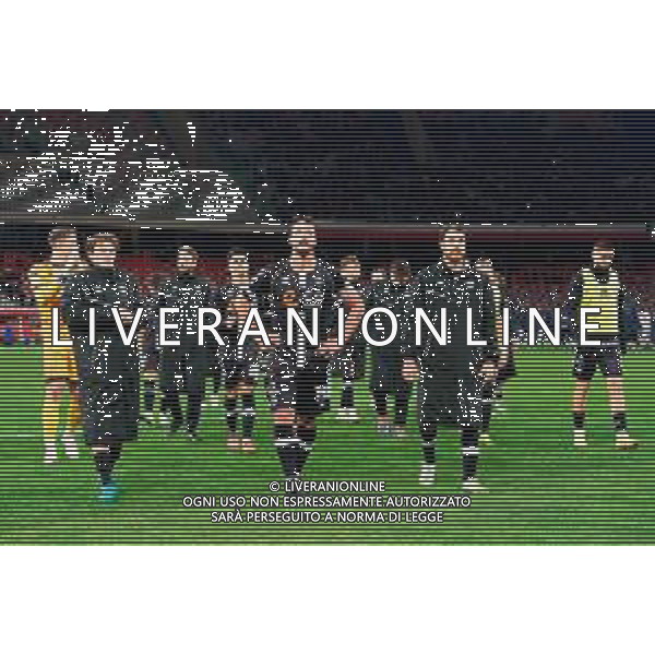 EMTV-December 07, 2024 Bari, Italy - SSC Bari vs Cesena FC - Italian soccer serie B 2024/25 - San Nicola Stadium. In the pic: the Cesena FC players disappointed FOTO EMMANUELE MASTRODONATO-AG ALDO LIVERANI SAS