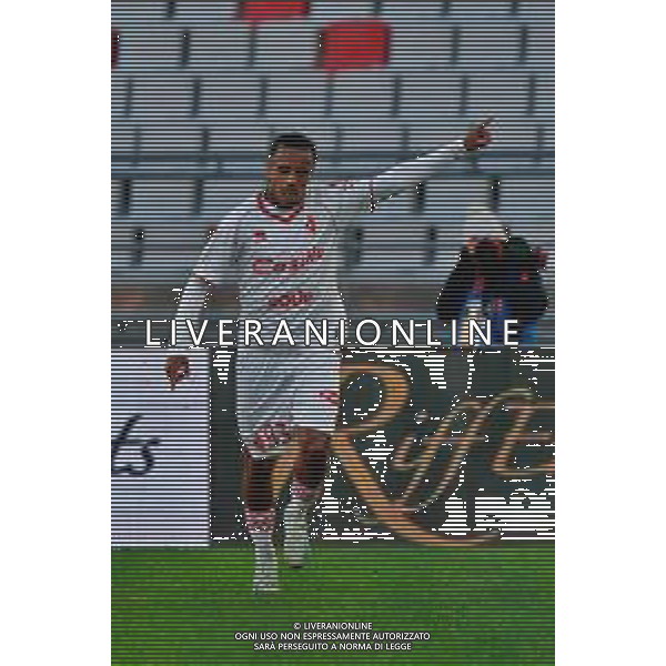 EMTV-December 07, 2024 Bari, Italy - SSC Bari vs Cesena FC - Italian soccer serie B 2024/25 - San Nicola Stadium. In the pic: Mehdi Emile Dorval of SSC Bari celebrates after scoring a goal FOTO EMMANUELE MASTRODONATO-AG ALDO LIVERANI SAS