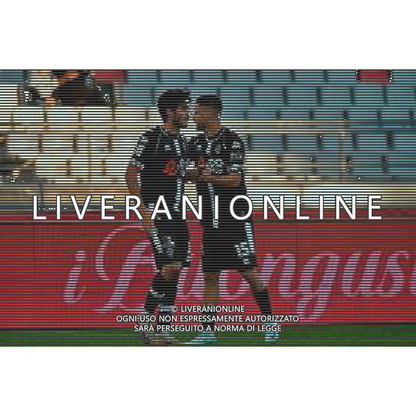 EMTV-December 07, 2024 Bari, Italy - SSC Bari vs Cesena FC - Italian soccer serie B 2024/25 - San Nicola Stadium. In the pic: Cristian Shpendi of Cesena FC and Andrea Ciofi of Cesena FC FOTO EMMANUELE MASTRODONATO-AG ALDO LIVERANI SAS