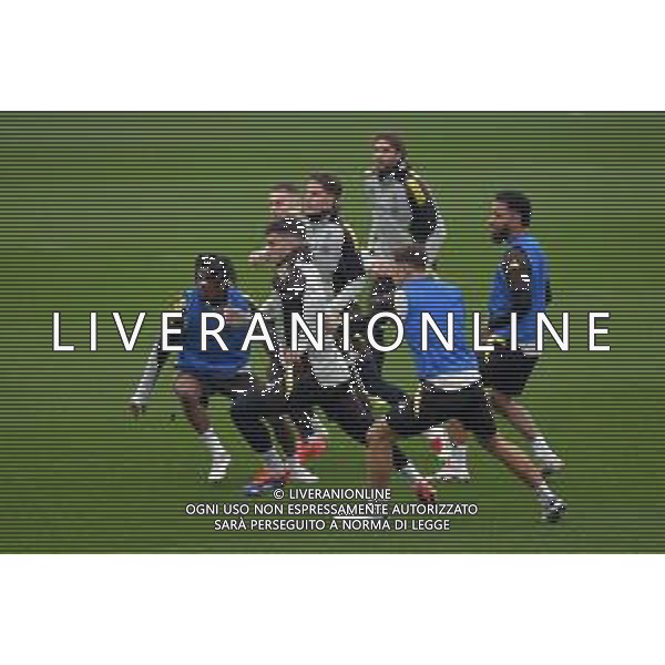 TVAF-Torino 10.12.2024 Continassa © Alessandro Falzone/Agenzia Aldo Liverani Allenamento Juventus Rifinitura partita Champions League Juventus vs Manchester City Nella foto: Gruppo in allenamento