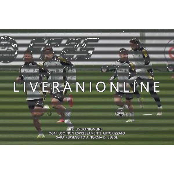TVAF-Torino 10.12.2024 Continassa © Alessandro Falzone/Agenzia Aldo Liverani Allenamento Juventus Rifinitura partita Champions League Juventus vs Manchester City Nella foto: Gruppo in allenamento