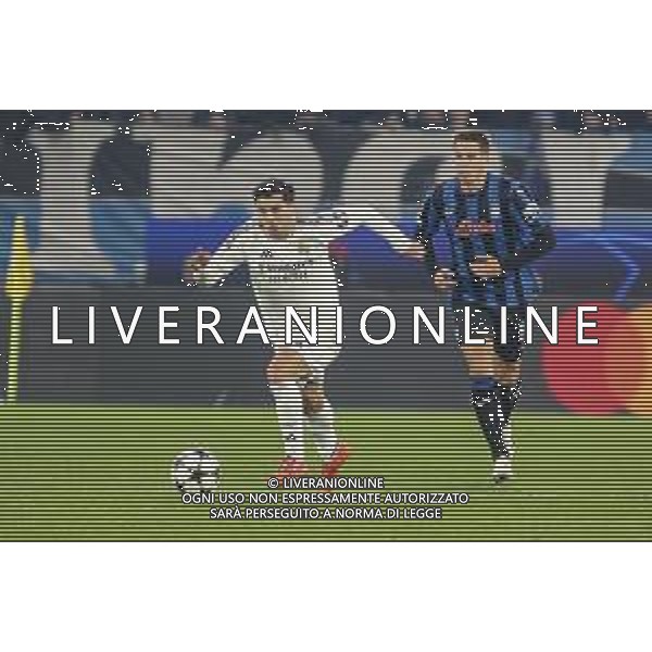 Brahim Díaz of Real Madrid FC play the ball during Atalanta BC vs Rela Madrid FC, 6° round of Chanpions League 2024-25, game at Gewiss stadiumo in Bergamo (BG), Italy, on Dicember 10, 2024. (Photo by Davide Casentini)-AGENZIA ALDO LIVERANI SAS