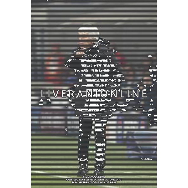 Gian Piero Gasperini Head Coach of Atalanta BC gestures during Atalanta BC vs Rela Madrid FC, 6° round of Chanpions League 2024-25, game at Gewiss stadiumo in Bergamo (BG), Italy, on Dicember 10, 2024. (Photo by Davide Casentini)-AGENZIA ALDO LIVERANI SAS