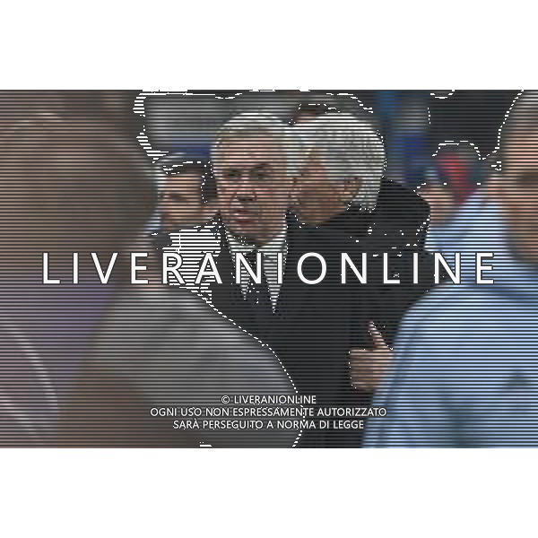 TVRG Atalanta vs Real Madrid nella foto Carlo Ancelotti allenatore Real Madrid Bergamo 10-12-2024 Gewiss Stadium UEFA Champions League fase a girone unico - 6a giornata foto Roberto Garavaglia/Agenzia Aldo Liverani sas-AGENZIA ALDO LIVERANI SAS