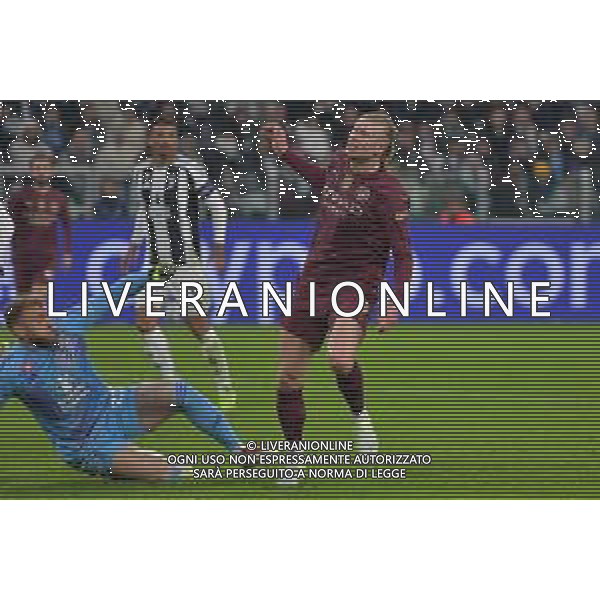 Torino 11.12.2024 Allianz Stadium ©Alessandro Falzone/Agenzia Aldo Liverani Juventus vs Manchester City Uefa Champions League 2024/2025 6a giornata Nella foto:Erling Haaland-Michele Di Gregorio