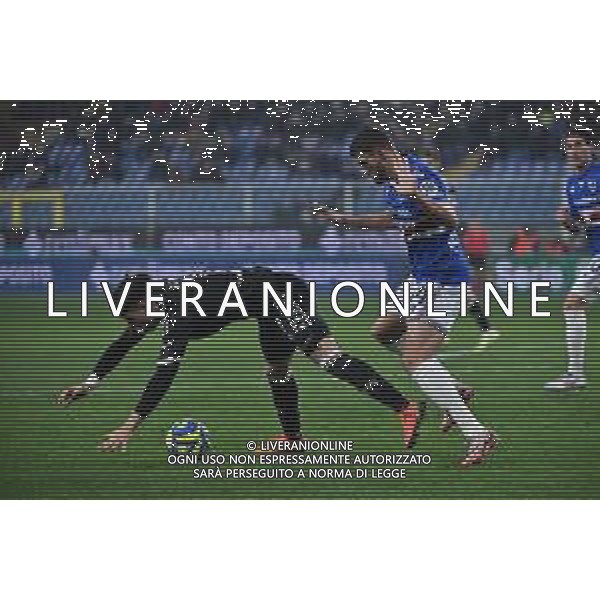 TVRG Sampdoria vs Spezia nella foto Salvatore Elia (Spezia) e Nikolas Ioannou (Sampdoria) Genova 14-12-2024 Stadio Luigi Ferraris - Marassi Campionato Serie BKT - 17a giornata foto Roberto Garavaglia/Agenzia Aldo Liverani sas