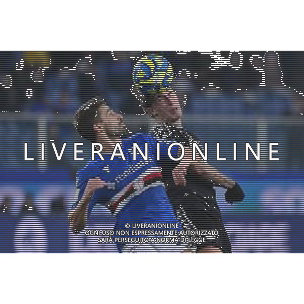 TVRG Sampdoria vs Spezia nella foto Fabio Borini (Sampdoria) e Salvatore Esposito (Spezia) Genova 14-12-2024 Stadio Luigi Ferraris - Marassi Campionato Serie BKT - 17a giornata foto Roberto Garavaglia/Agenzia Aldo Liverani sas
