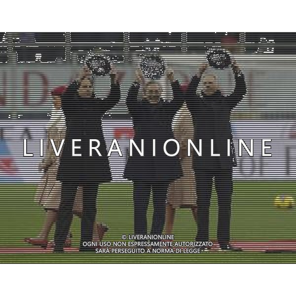 FILIPPO INZAGHI, FRANCO BARESI E MARCO VAN BASTEN -Festeggiamenti 125mo anniversario del Club Rossonero - Sfilata delle Leggende -MILAN vs GENOA Campionato Calcio Serie A 15.12.2024 ©PAOLO GIAMPIETRI - AG ALDO LIVERANI SAS