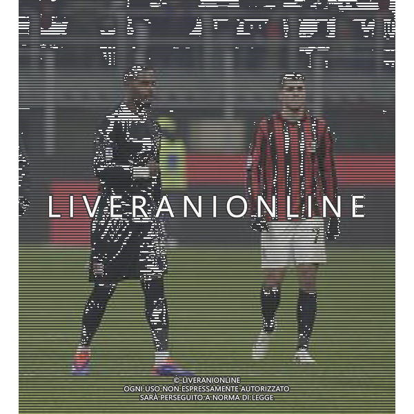 MIKE MAIGNAN E ALVARO MORATA -Festeggiamenti 125mo anniversario del Club Rossonero - Maglia Celebrativa -MILAN vs GENOA Campionato Calcio Serie A 15.12.2024 ©PAOLO GIAMPIETRI - AG ALDO LIVERANI SAS