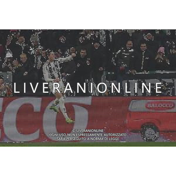 TVMV-Torino 17.12.2024 Allianz Stadium ©Manuela Viganti/Agenzia Aldo Liverani Juventus vs Cagliari Ottavi di Finale Coppa Italia Frecciarossa 2024/2025 Nella foto: esultanza dusan vlahovic dopo il gol ©Viganti/AGENZIA ALDO LIVERANI SAS