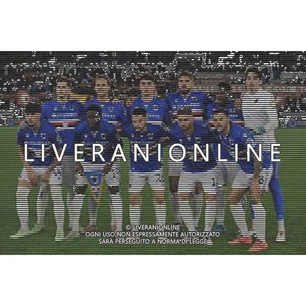Roma vs Sampdoria Coppa Italia Frecciarossa - Ottavi di finale - Stadio Olimpico - Roma 18-12-2024 nella foto Formazione Sampdoria 2024-2025 foto federico gaetano-ag aldo liverani sas