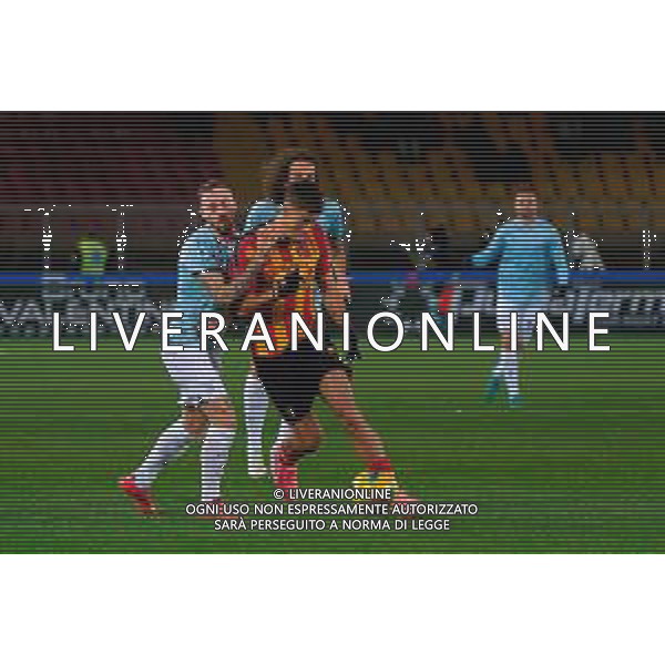 TVEM December 21, 2024 Lecce, Italy - US Lecce vs SS Lazio - Italian soccer serie A 2024/25 - Via Del Mare Stadium. In the pic: Medon Berisha of US Lecce in action against Manuel Lazzari of SS Lazio ©Emmanuele Mastrodonato -AGENZIA ALDO LIVERANI SAS
