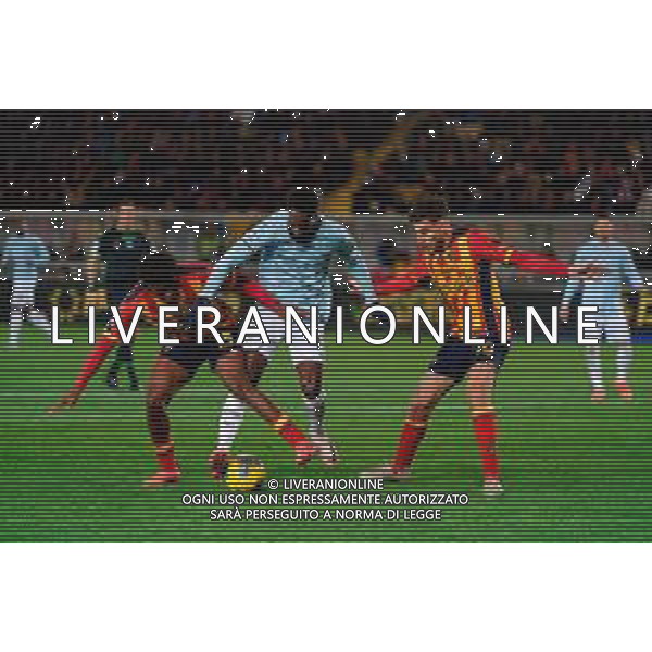 TVEM December 21, 2024 Lecce, Italy - US Lecce vs SS Lazio - Italian soccer serie A 2024/25 - Via Del Mare Stadium. In the pic: Patrick Dorgu of US Lecce in action against Boulaye Dia of SS Lazio ©Emmanuele Mastrodonato -AGENZIA ALDO LIVERANI SAS