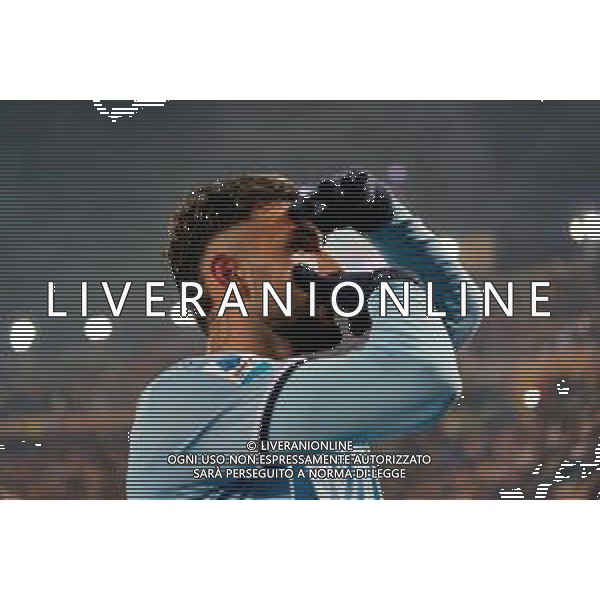 TVEM December 21, 2024 Lecce, Italy - US Lecce vs SS Lazio - Italian soccer serie A 2024/25 - Via Del Mare Stadium. In the pic: Valentín Castellanos of SS Lazio celebrates after scoring a goal ©Emmanuele Mastrodonato -AGENZIA ALDO LIVERANI SAS