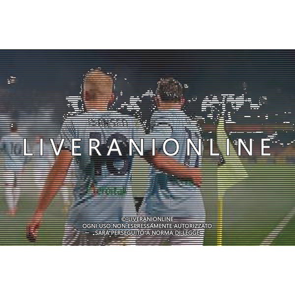 TVEM December 21, 2024 Lecce, Italy - US Lecce vs SS Lazio - Italian soccer serie A 2024/25 - Via Del Mare Stadium. In the pic: Valentín Castellanos of SS Lazio celebrates after scoring a goal ©Emmanuele Mastrodonato -AGENZIA ALDO LIVERANI SAS
