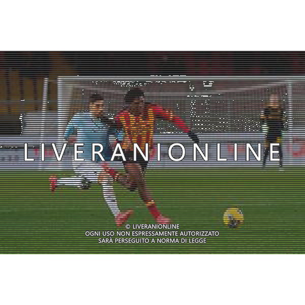 TVEM December 21, 2024 Lecce, Italy - US Lecce vs SS Lazio - Italian soccer serie A 2024/25 - Via Del Mare Stadium. In the pic: Patrick Dorgu of US Lecce in action against Mattia Zaccagni of SS Lazio ©Emmanuele Mastrodonato -AGENZIA ALDO LIVERANI SAS