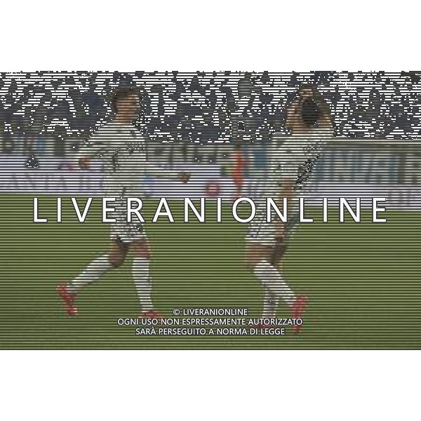 Lorenzo Colombo of Empoli FC celebrates after scoring gol during Atalanta BC vs Empoli FC, 17° Serie A Enilive 2024-25 game at Gewiss stadium in Bergamo (BG), Italy, on Dicember 22, 2024. (Photo by Davide Casentini)-AGENZIA ALDO LIVERANI SAS