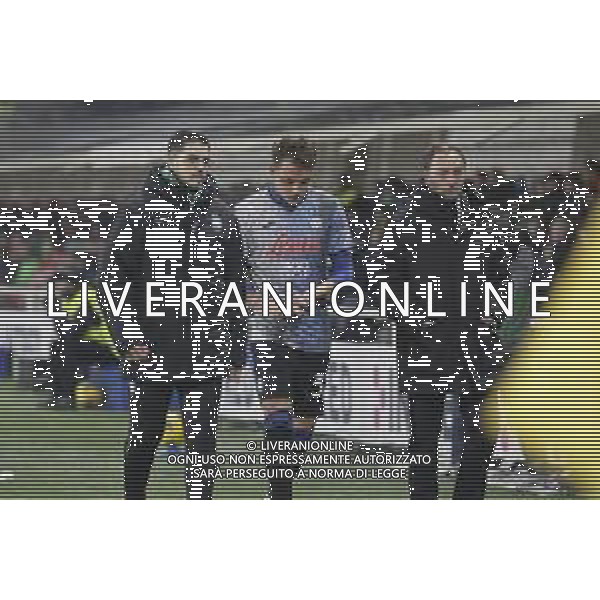 Mateo Retegui of Atalanta BC go aut of the pich fopr an incident during Atalanta BC vs Empoli FC, 17° Serie A Enilive 2024-25 game at Gewiss stadium in Bergamo (BG), Italy, on Dicember 22, 2024. (Photo by Davide Casentini)-AGENZIA ALDO LIVERANI SAS