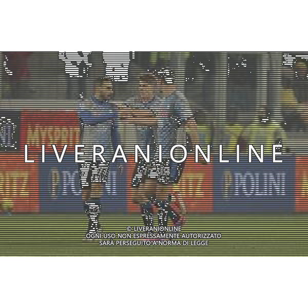 Charles De Ketelaere of Atalanta BC celebrates after scoring during Atalanta BC vs Empoli FC, 17° Serie A Enilive 2024-25 game at Gewiss stadium in Bergamo (BG), Italy, on Dicember 22, 2024. (Photo by Davide Casentini)-AGENZIA ALDO LIVERANI SAS