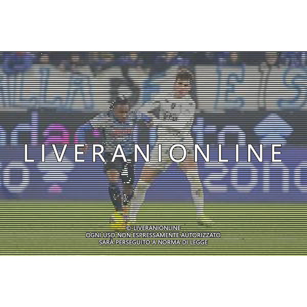 Ademola Lookman of Atalanta BC battle for the ball with Saba Goglichidze of Empoli FC during Atalanta BC vs Empoli FC, 17° Serie A Enilive 2024-25 game at Gewiss stadium in Bergamo (BG), Italy, on Dicember 22, 2024. (Photo by Davide Casentini)-AGENZIA ALDO LIVERANI SAS