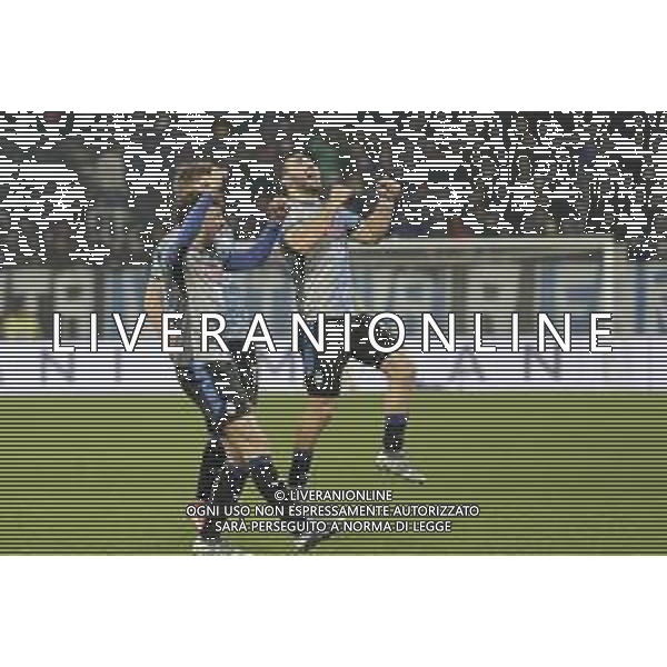 Charles De Ketelaere of Atalanta BC. celebrates after scoring second gol during Atalanta BC vs Empoli FC, 17° Serie A Enilive 2024-25 game at Gewiss stadium in Bergamo (BG), Italy, on Dicember 22, 2024. (Photo by Davide Casentini)-AGENZIA ALDO LIVERANI SAS