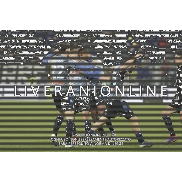 Charles De Ketelaere of Atalanta BC. celebrates after scoring second gol during Atalanta BC vs Empoli FC, 17° Serie A Enilive 2024-25 game at Gewiss stadium in Bergamo (BG), Italy, on Dicember 22, 2024. (Photo by Davide Casentini)-AGENZIA ALDO LIVERANI SAS