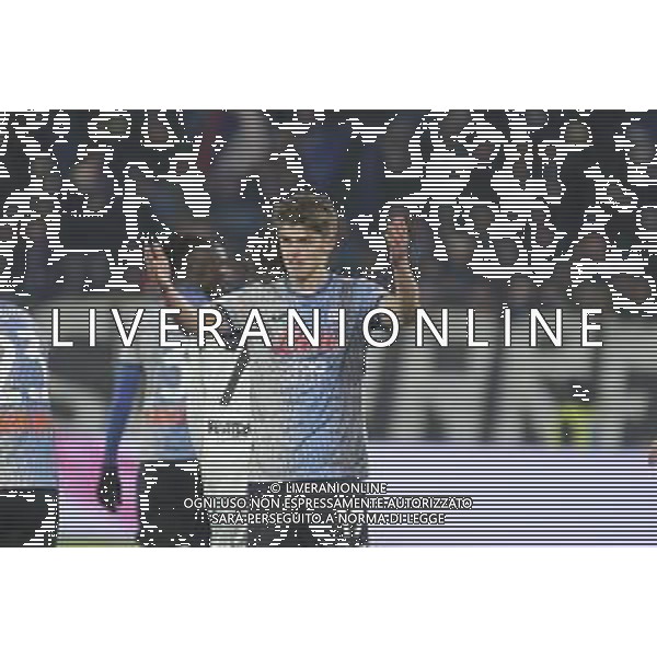 Charles De Ketelaere of Atalanta BC. celebrates after scoring during Atalanta BC vs Empoli FC, 17° Serie A Enilive 2024-25 game at Gewiss stadium in Bergamo (BG), Italy, on Dicember 22, 2024. (Photo by Davide Casentini)-AGENZIA ALDO LIVERANI SAS
