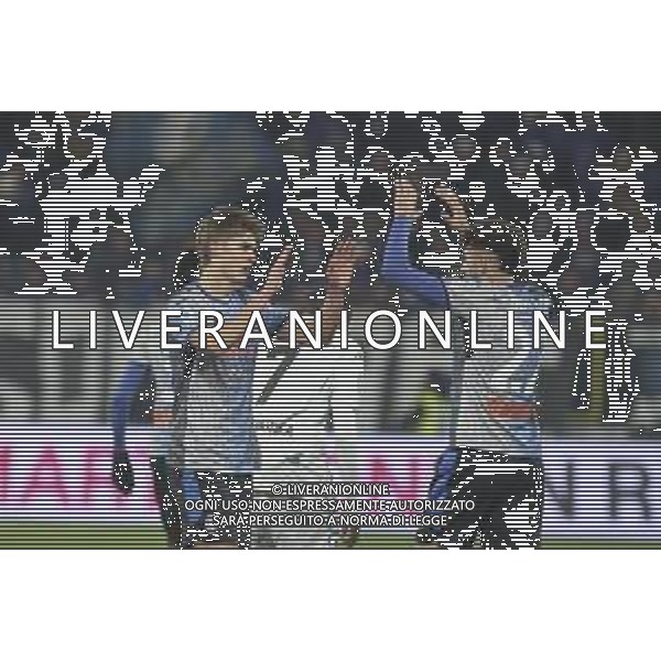 Charles De Ketelaere of Atalanta BC. celebrates after scoring during Atalanta BC vs Empoli FC, 17° Serie A Enilive 2024-25 game at Gewiss stadium in Bergamo (BG), Italy, on Dicember 22, 2024. (Photo by Davide Casentini)-AGENZIA ALDO LIVERANI SAS